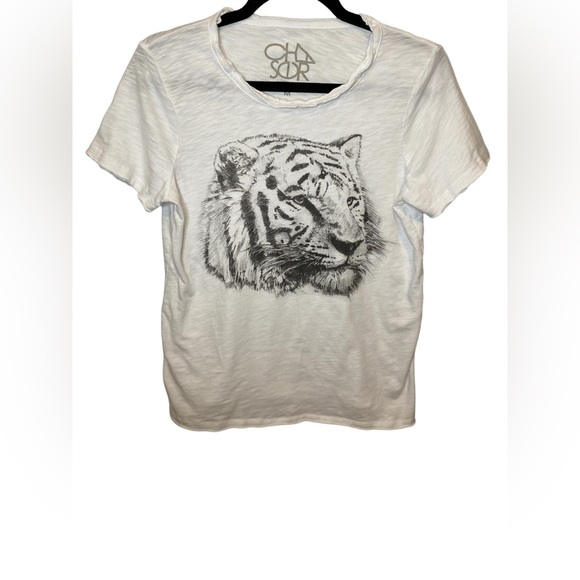 Chaser | Medium white big cat short sleeved shirt - Picture 2 of 6